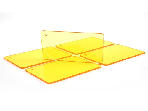 海口PVC透明板桔黄色密度1.4